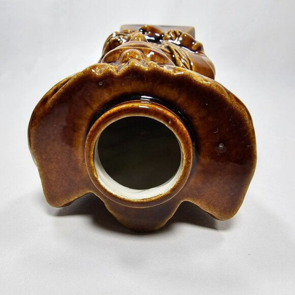 Ezra Brooks 1968 Empty Whiskey Decanter Bottle 16" Native American Chief - Picture 10 of 12